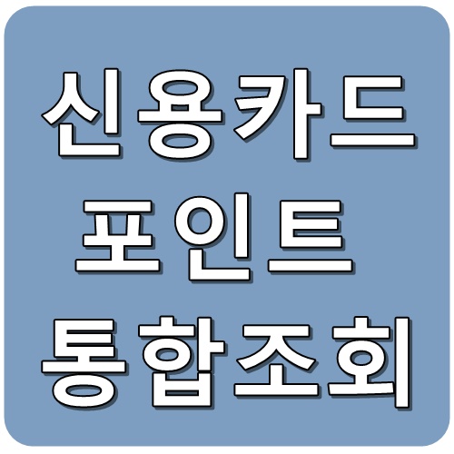 신용카드 포인트 통합조회 텍스트 이미지